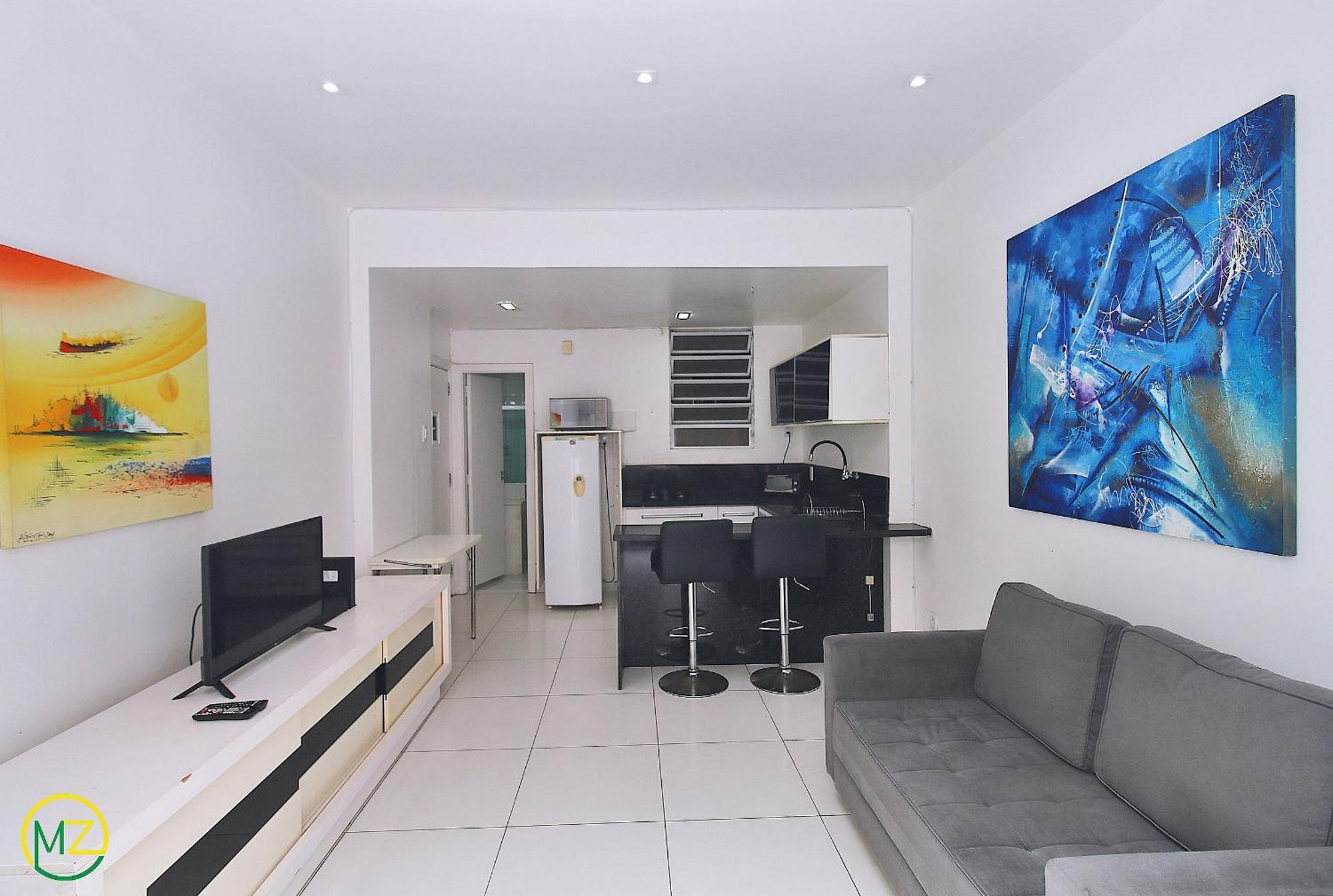 Studio Com Vista Lateral Para O Mar Em Copacabana 里约热内卢 外观 照片