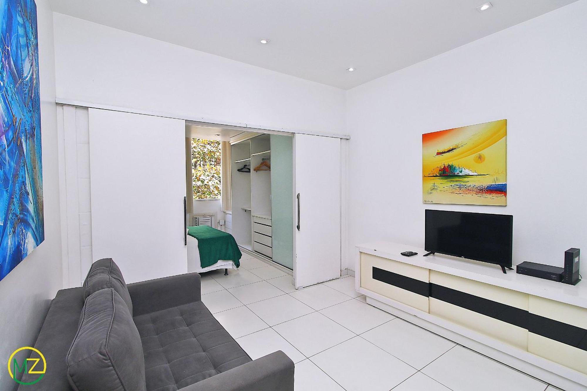 Studio Com Vista Lateral Para O Mar Em Copacabana 里约热内卢 外观 照片